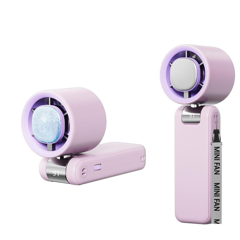 3-In-1 Mini Portable Fan | 1-100 Adjustable Speeds, 4000Mah USB Rechargeable | Neck/Desk/Hand Use, Pocket-Sized for Travel, Summer, Concerts & Lash Sessions – Great Gifts for Girls