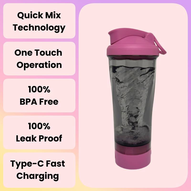 Drinkify Electric Protein Shaker Bottle 20Oz，To Free Your Hands