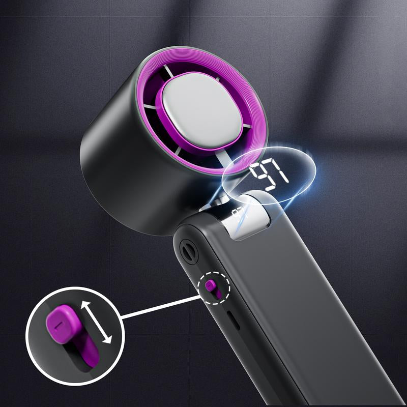 3-In-1 Mini Portable Fan | 1-100 Adjustable Speeds, 4000Mah USB Rechargeable | Neck/Desk/Hand Use, Pocket-Sized for Travel, Summer, Concerts & Lash Sessions – Great Gifts for Girls