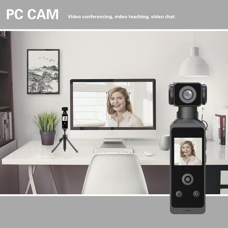 Sports Pocket Cameravideo Blog Camera, Portable Camera, Vlogging Camera, 5K Anti-Shake USB Rechargeable 270 Degree Rotatable Video Camera with 1.33 Inch CMOS, Anti-Shake Action Camera for Video & Video Blog