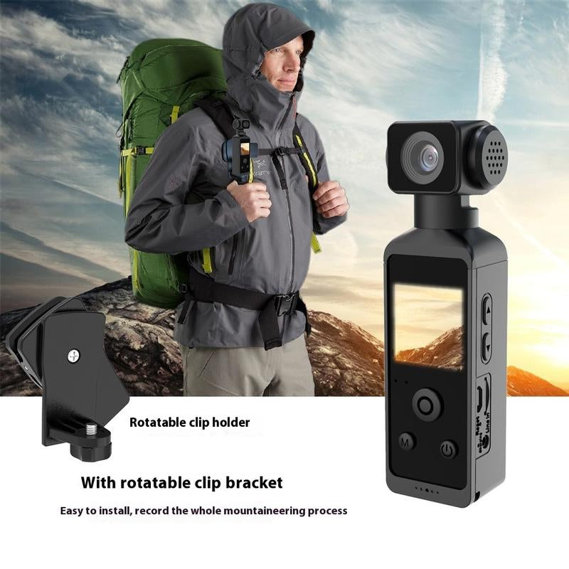 Sports Pocket Cameravideo Blog Camera, Portable Camera, Vlogging Camera, 5K Anti-Shake USB Rechargeable 270 Degree Rotatable Video Camera with 1.33 Inch CMOS, Anti-Shake Action Camera for Video & Video Blog