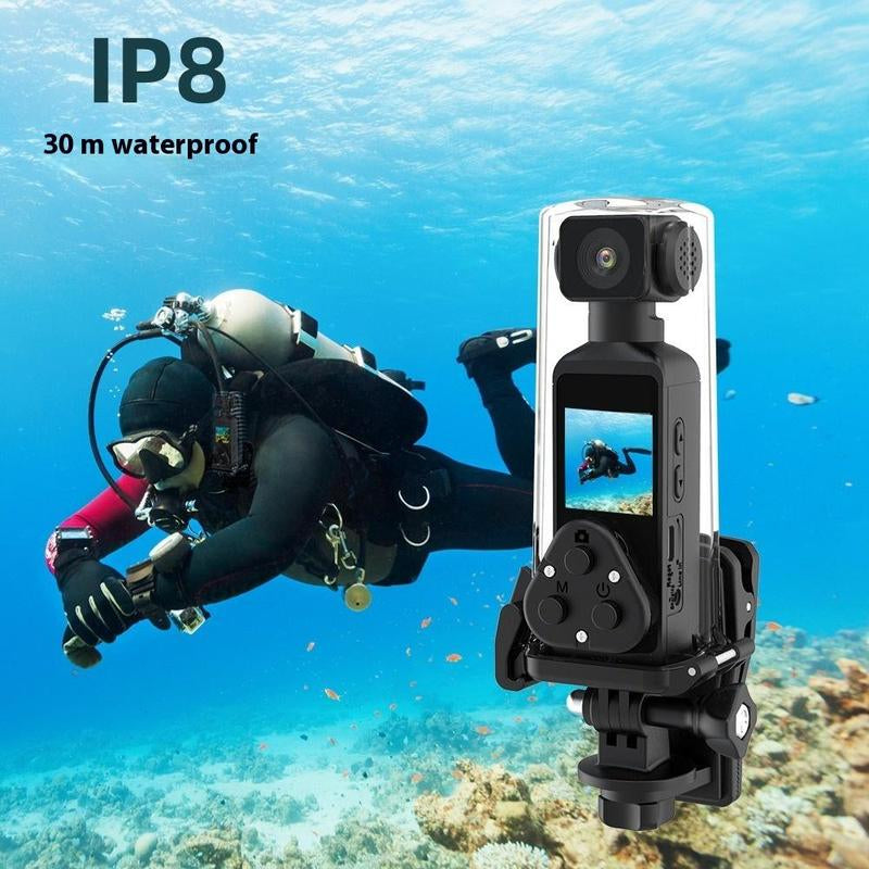 Sports Pocket Cameravideo Blog Camera, Portable Camera, Vlogging Camera, 5K Anti-Shake USB Rechargeable 270 Degree Rotatable Video Camera with 1.33 Inch CMOS, Anti-Shake Action Camera for Video & Video Blog