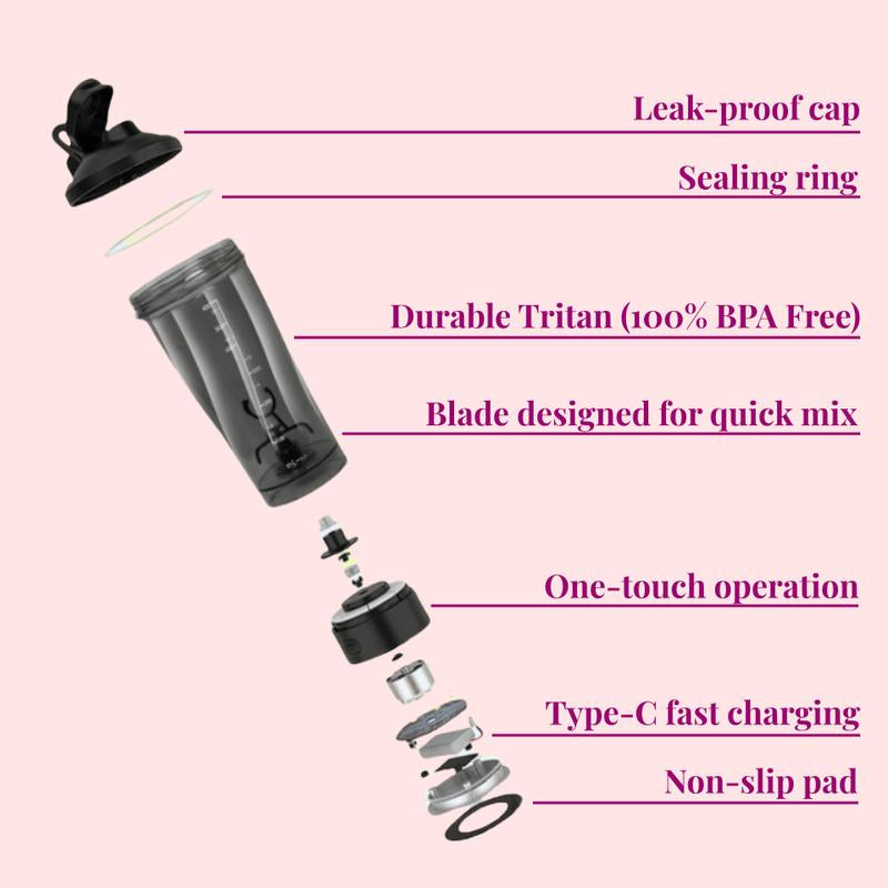 Drinkify Electric Protein Shaker Bottle 20Oz，To Free Your Hands