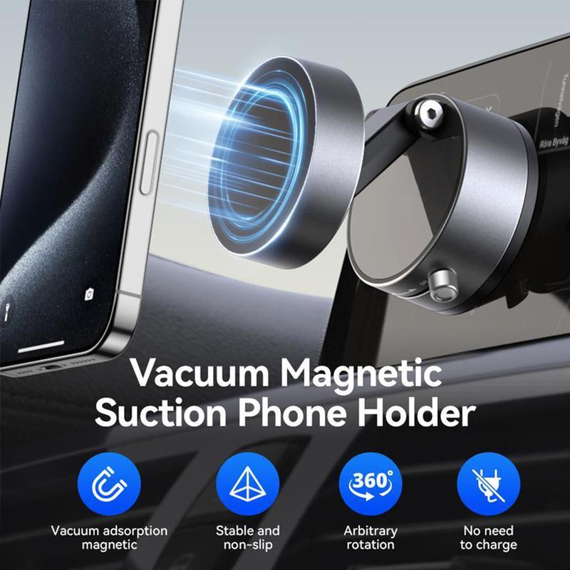 Mobile Phone Holder 360° Adjustable Vacuum Magnetic Suction Cup Phone Mount, Hands-Free Magnetic Cell Phone Holder for Car/Gym/Mirror/Smoot Metal Phone Holder Phone Holder Car Magnetic Phone Holder