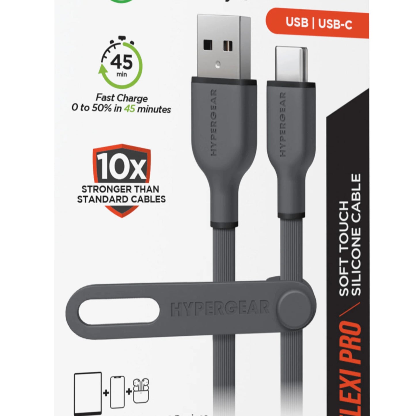 Hypergear Flexi PRO USB to USB-C Cable 6Ft