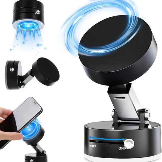 Mobile Phone Holder 360° Adjustable Vacuum Magnetic Suction Cup Phone Mount, Hands-Free Magnetic Cell Phone Holder for Car/Gym/Mirror/Smoot Metal Phone Holder Phone Holder Car Magnetic Phone Holder